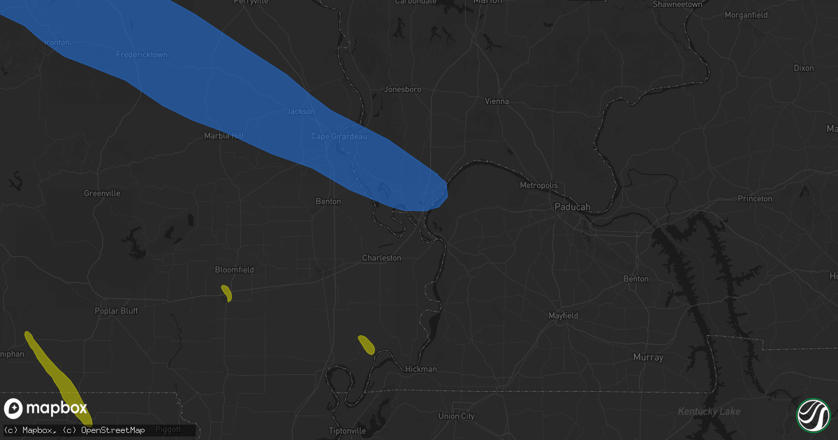 Hail map in Cairo, IL on May 31, 2026