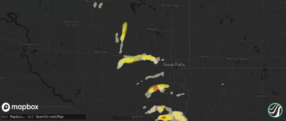 Hail map in Canistota, SD on May 31, 2026