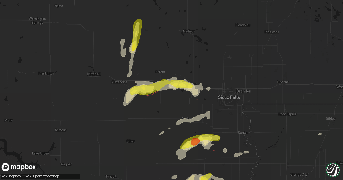 Hail map in Canistota, SD on May 31, 2026