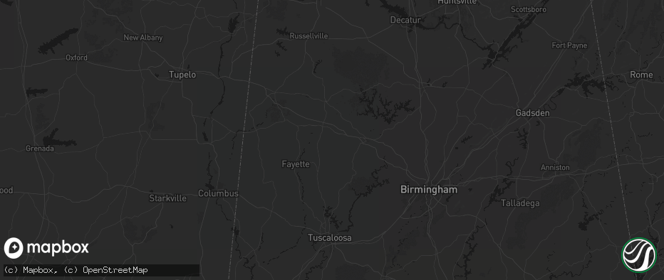Hail map in Carbon Hill, AL on May 31, 2026