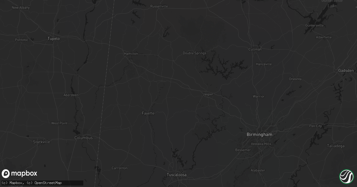Hail map in Carbon Hill, AL on May 31, 2026