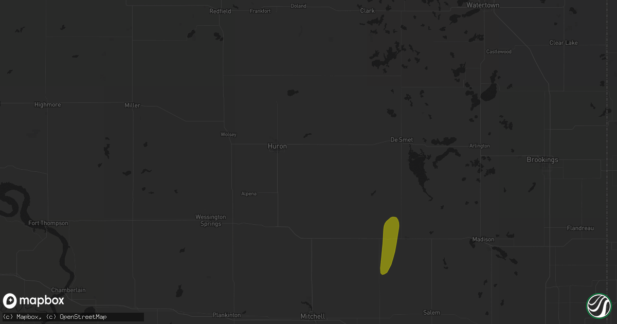 Hail map in Cavour, SD on May 31, 2026