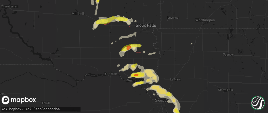 Hail map in Centerville, SD on May 31, 2026