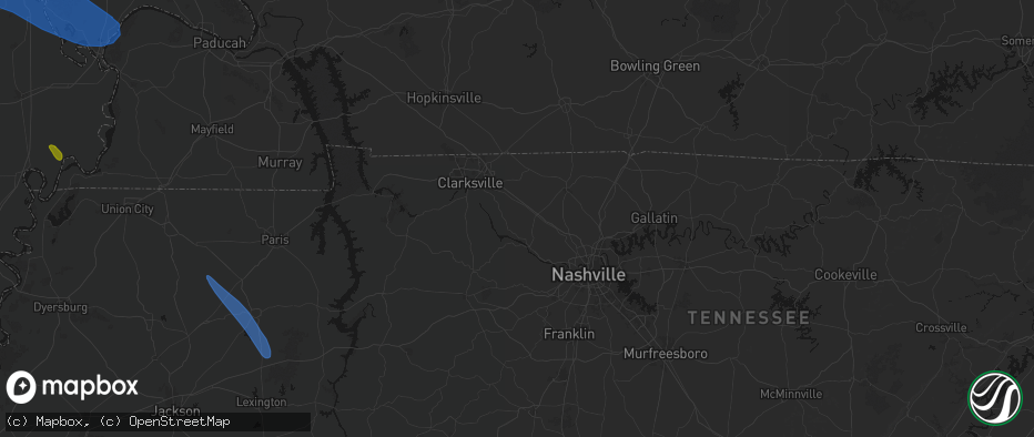 Hail map in Chapmansboro, TN on May 31, 2026
