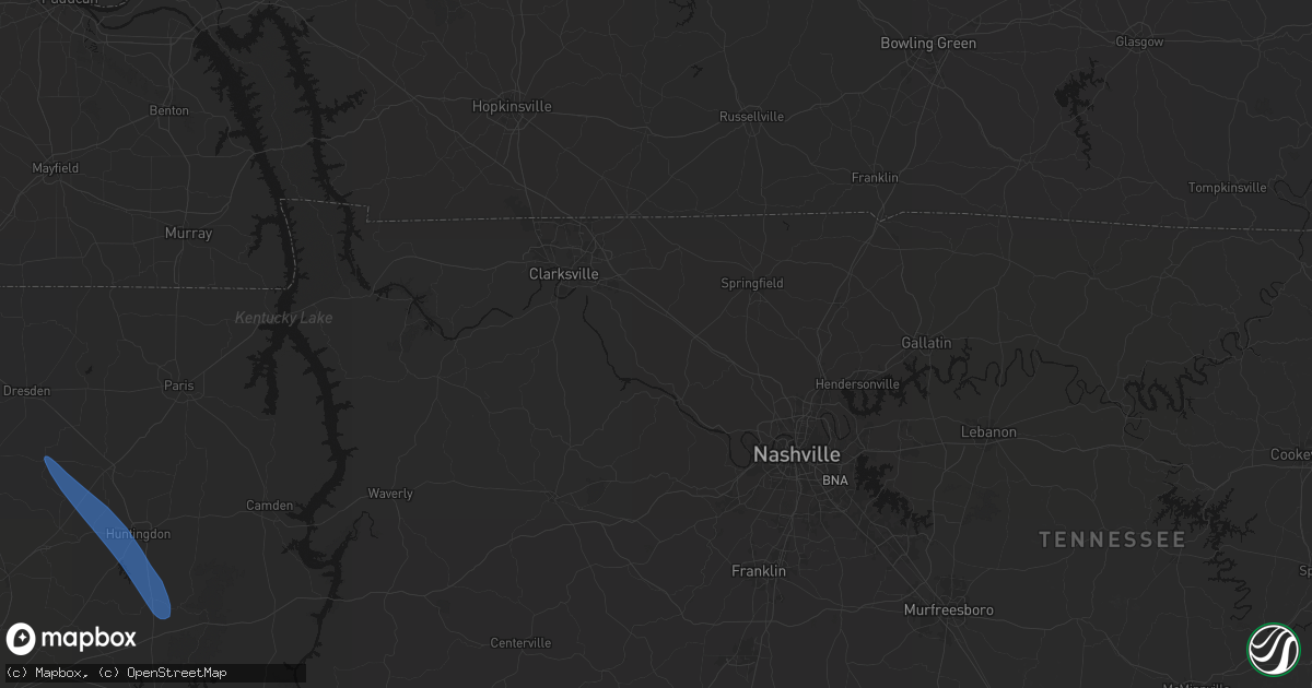Hail map in Chapmansboro, TN on May 31, 2026