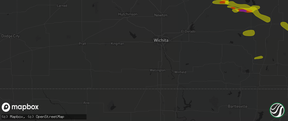 Hail map in Conway Springs, KS on May 31, 2026