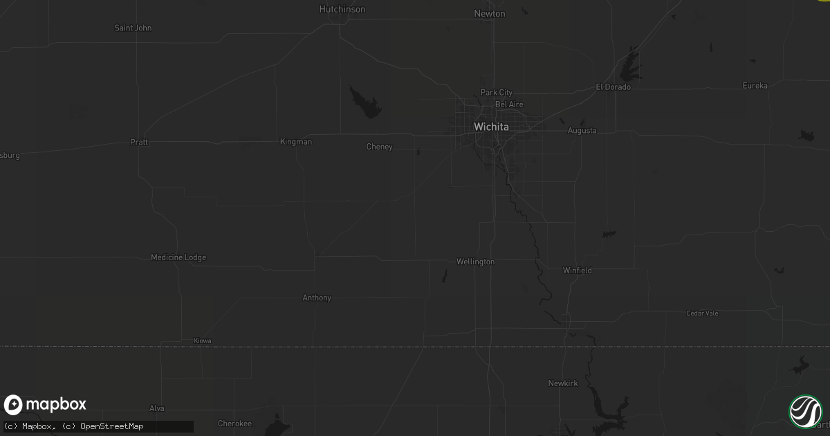 Hail map in Conway Springs, KS on May 31, 2026