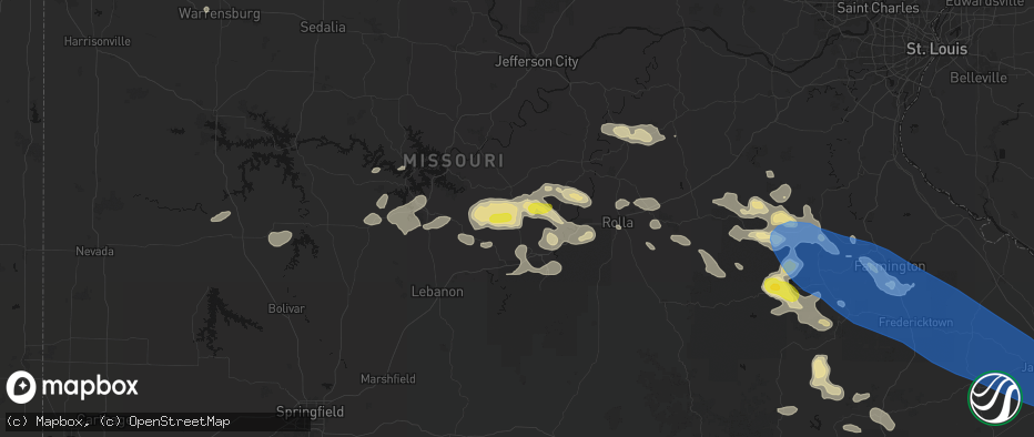 Hail map in Crocker, MO on May 31, 2026