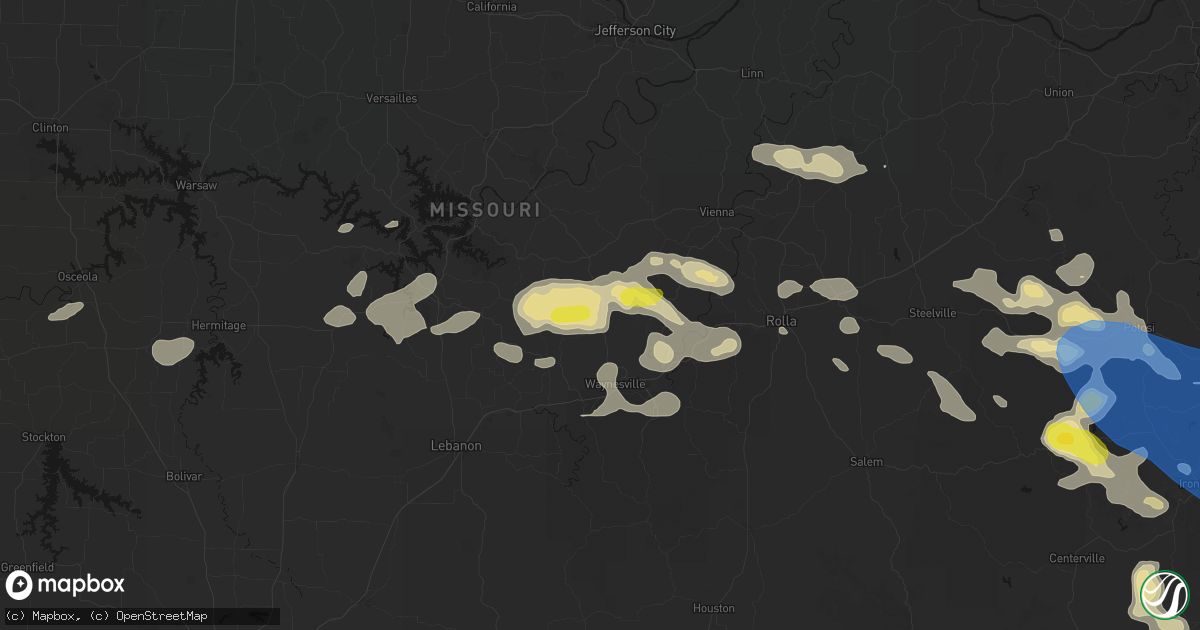 Hail map in Crocker, MO on May 31, 2026
