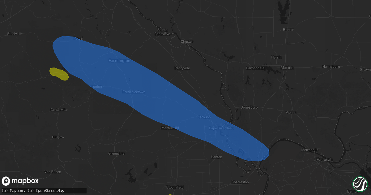 Hail map in Daisy, MO on May 31, 2026