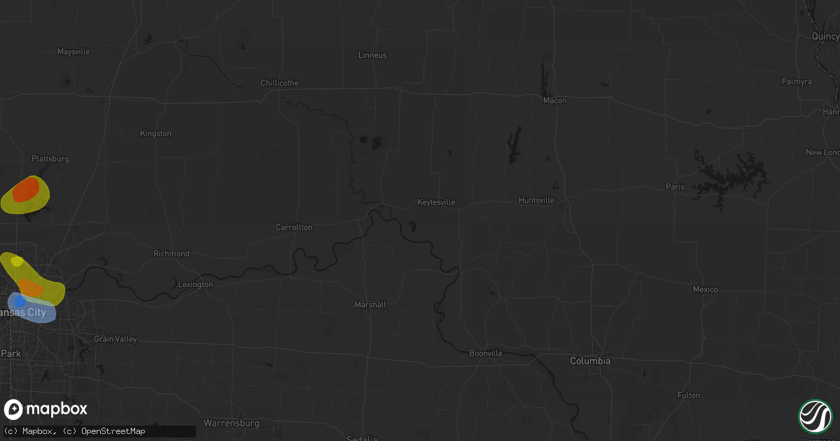Hail map in Dalton, MO on May 31, 2026