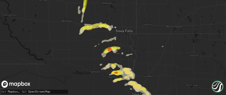 Hail map in Davis, SD on May 31, 2026
