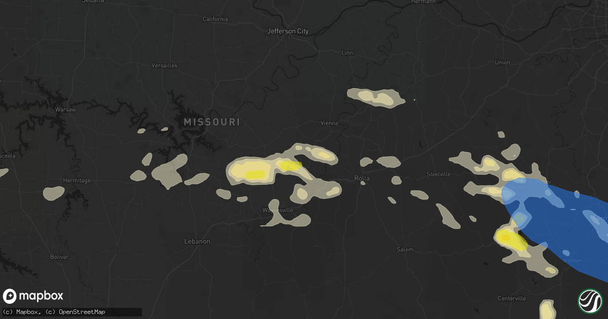 Hail map in Dixon, MO on May 31, 2026