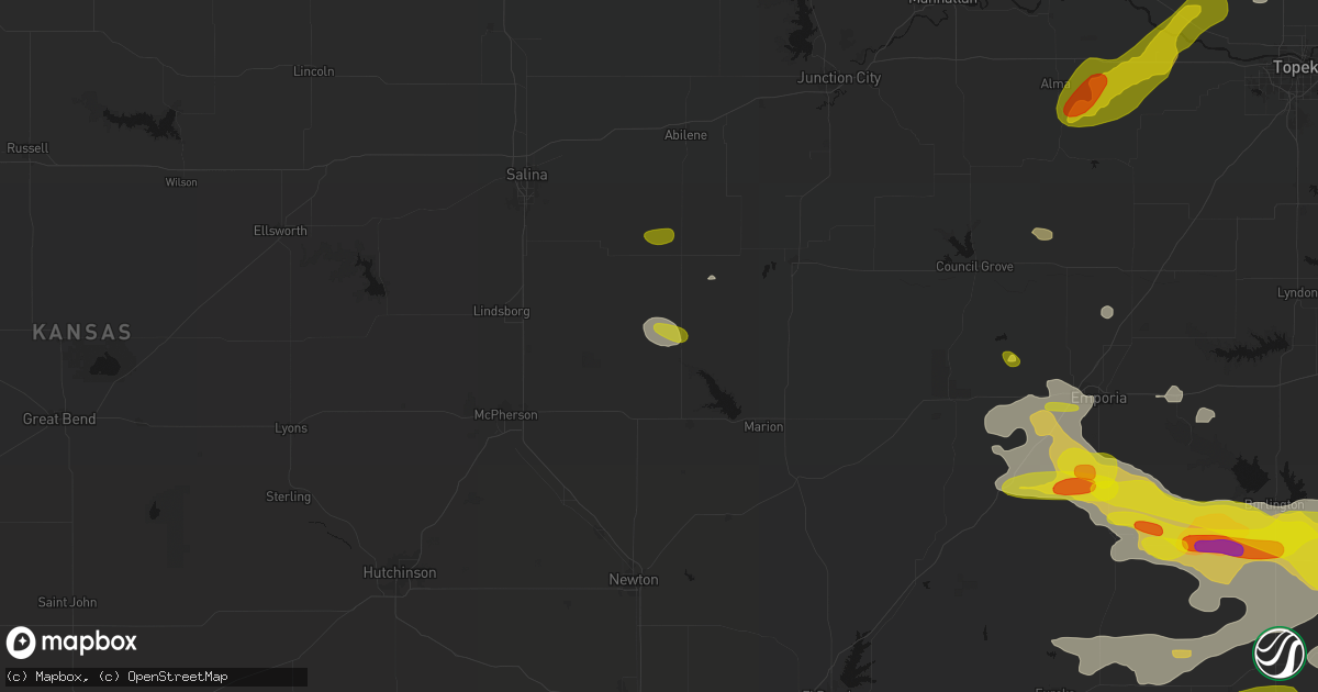 Hail map in Durham, KS on May 31, 2026