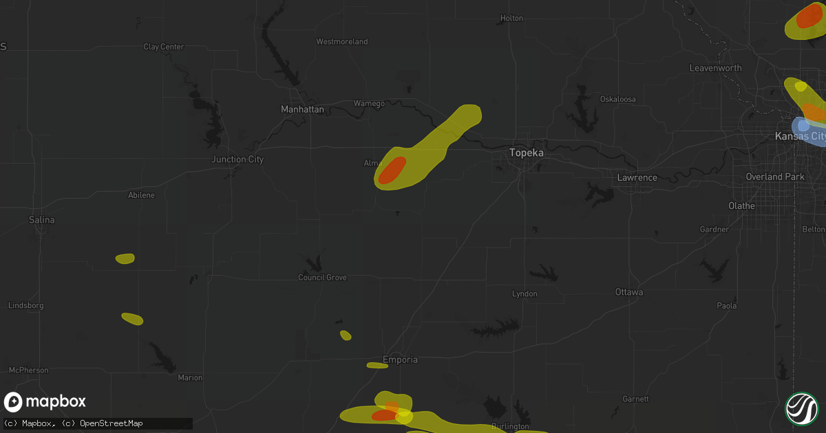 Hail map in Eskridge, KS on May 31, 2026
