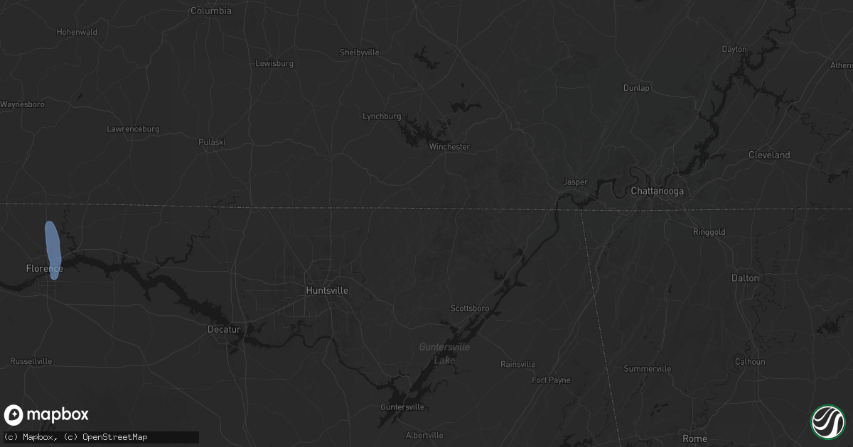 Hail map in Estillfork, AL on May 31, 2026