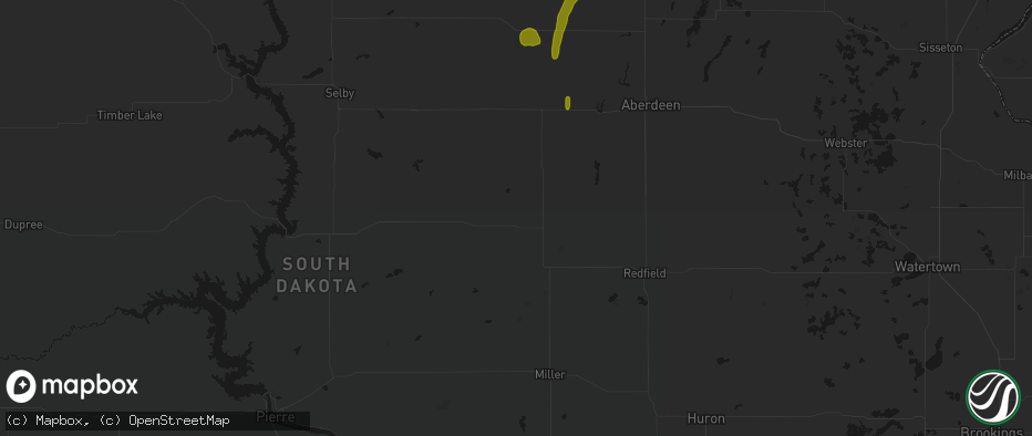 Hail map in Faulkton, SD on May 31, 2026