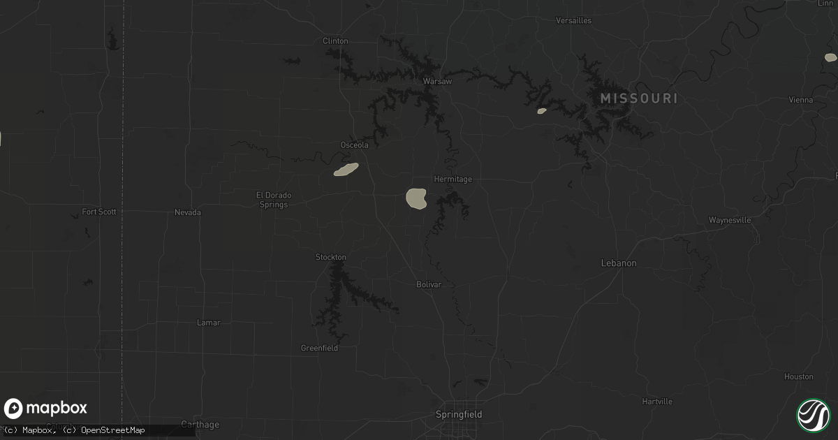 Hail map in Flemington, MO on May 31, 2026