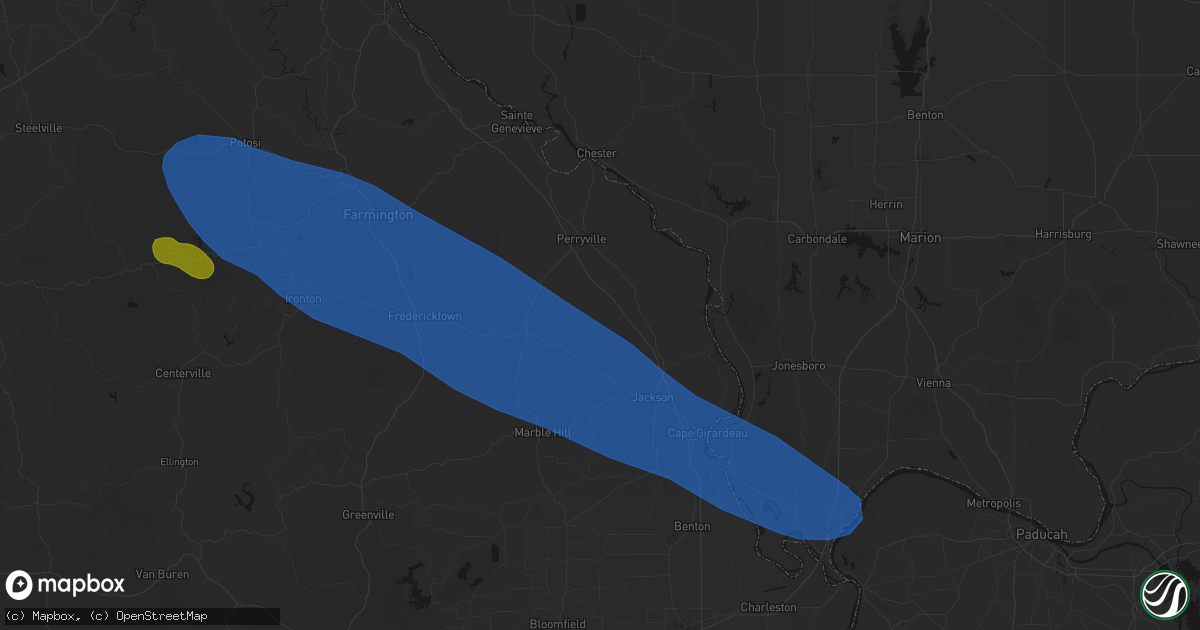 Hail map in Friedheim, MO on May 31, 2026