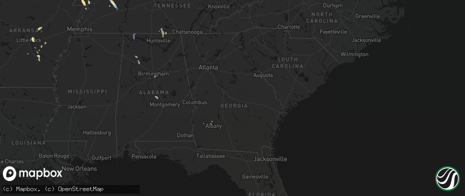 Hail map in Georgia on May 31, 2026