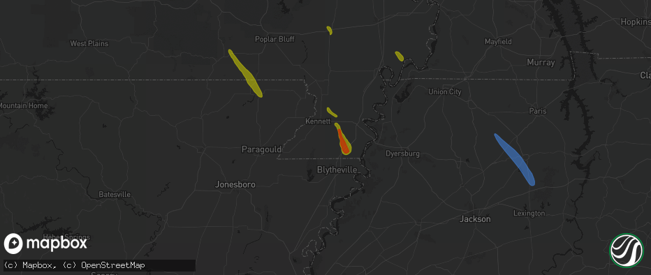 Hail map in Gobler, MO on May 31, 2026