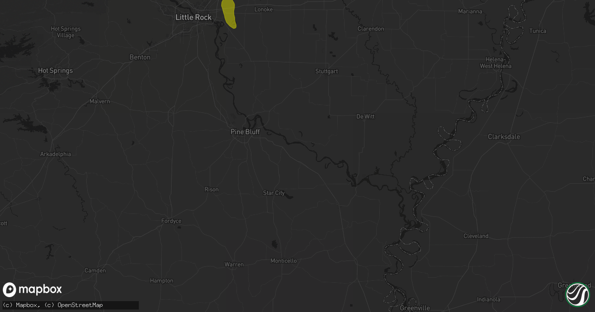Hail map in Grady, AR on May 31, 2026