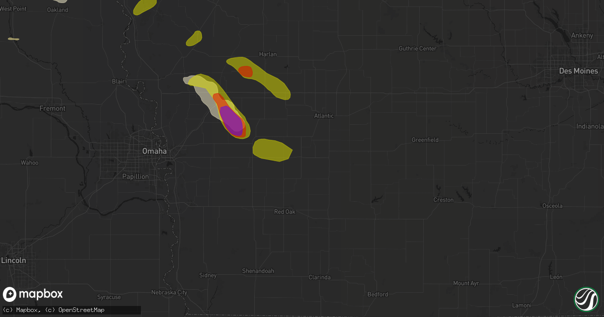 Hail map in Griswold, IA on May 31, 2026