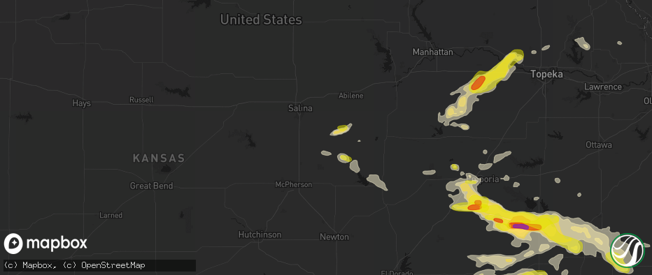 Hail map in Gypsum, KS on May 31, 2026