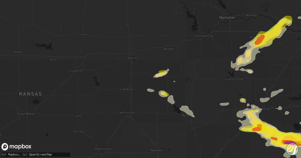 Hail map in Gypsum, KS on May 31, 2026