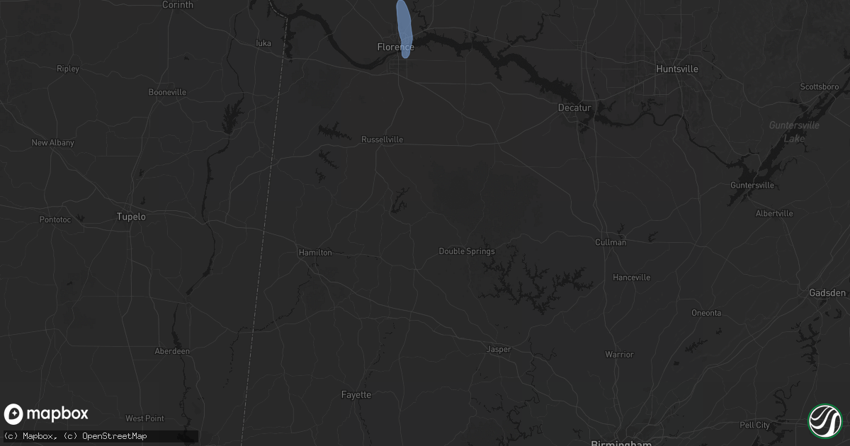 Hail map in Haleyville, AL on May 31, 2026