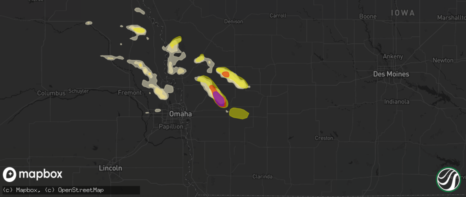 Hail map in Hancock, IA on May 31, 2026