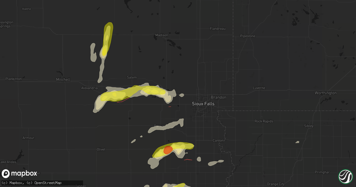 Hail map in Hartford, SD on May 31, 2026