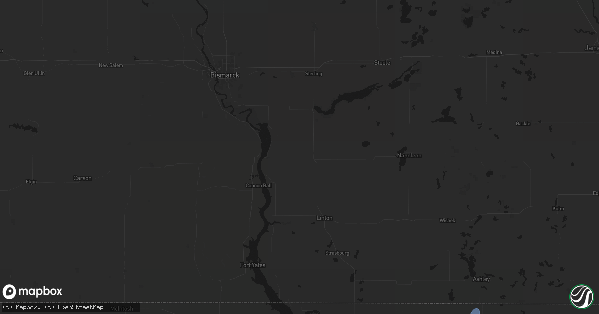 Hail map in Hazelton, ND on May 31, 2026