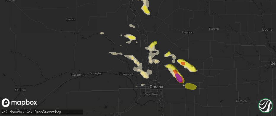 Hail map in Herman, NE on May 31, 2026