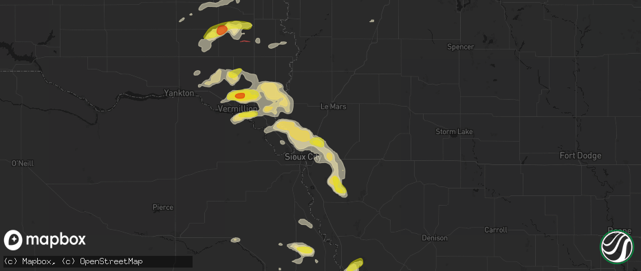 Hail map in Hinton, IA on May 31, 2026