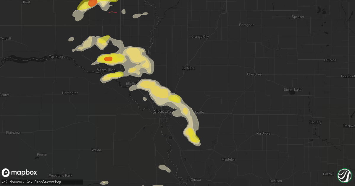 Hail map in Hinton, IA on May 31, 2026
