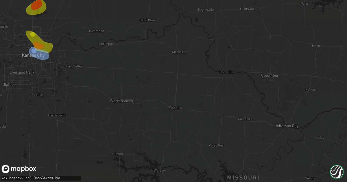 Hail map in Hughesville, MO on May 31, 2026