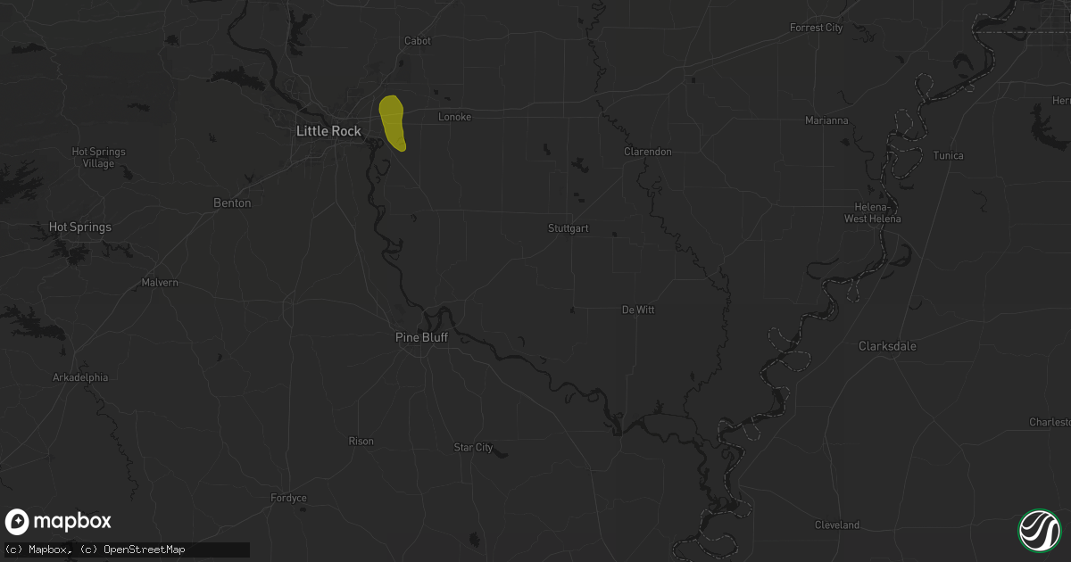 Hail map in Humphrey, AR on May 31, 2026
