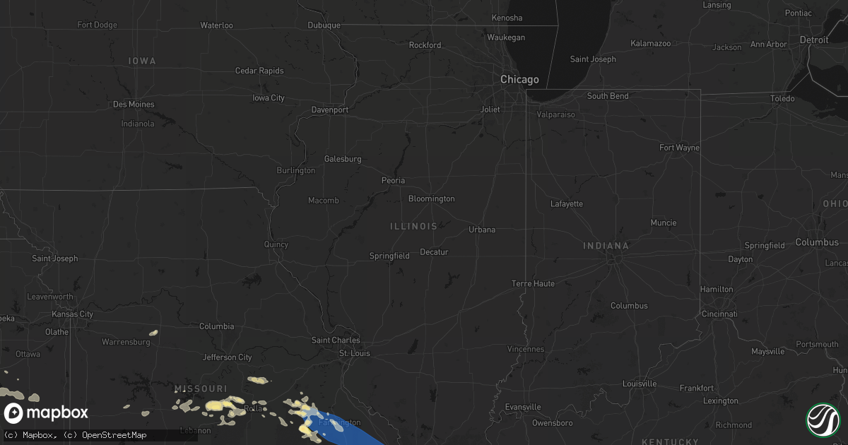 Hail map in Illinois on May 31, 2026