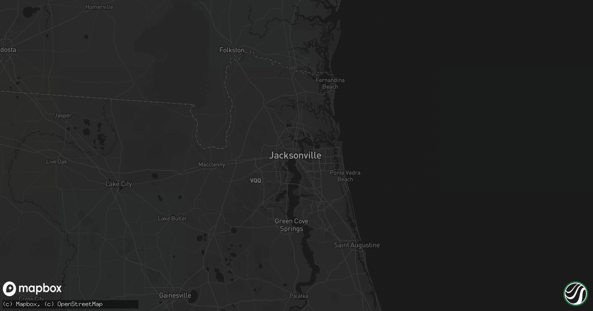Hail map in Jacksonville, FL on May 31, 2026