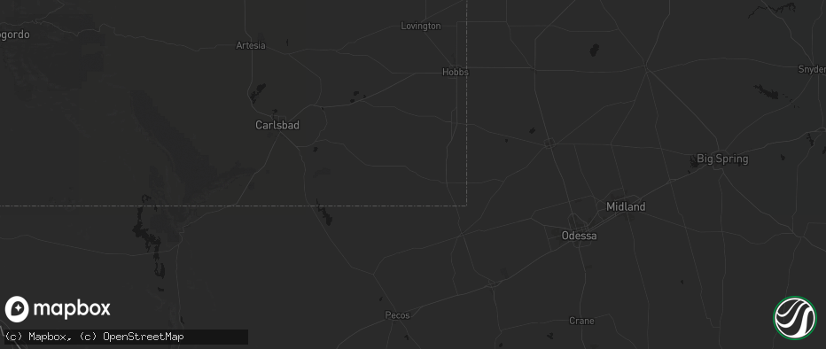 Hail map in Jal, NM on May 31, 2026