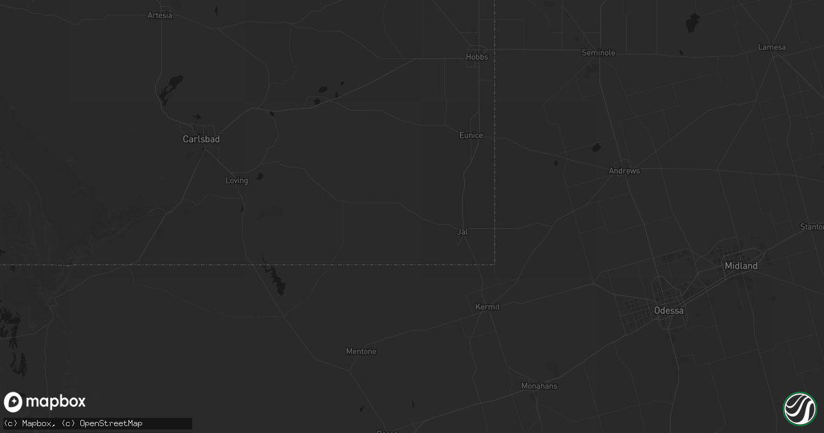 Hail map in Jal, NM on May 31, 2026