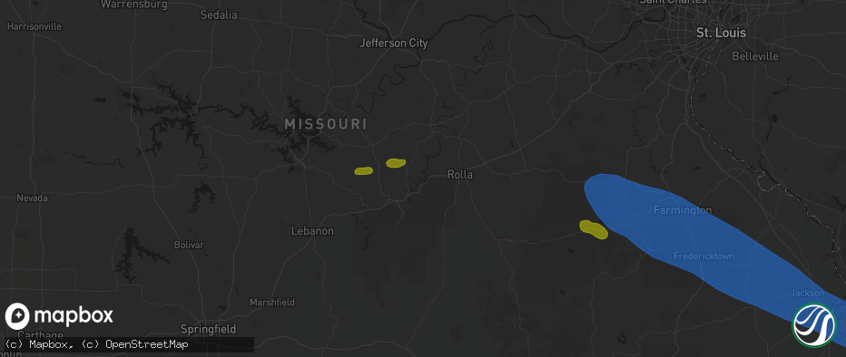 Hail map in Jerome, MO on May 31, 2026