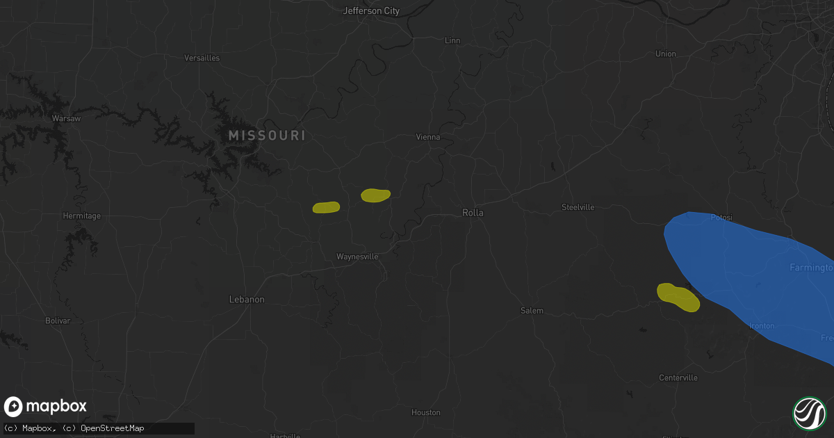 Hail map in Jerome, MO on May 31, 2026