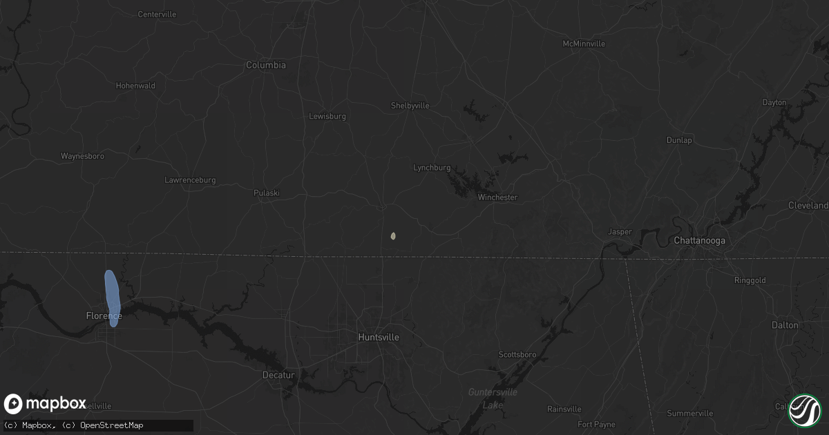 Hail map in Kelso, TN on May 31, 2026