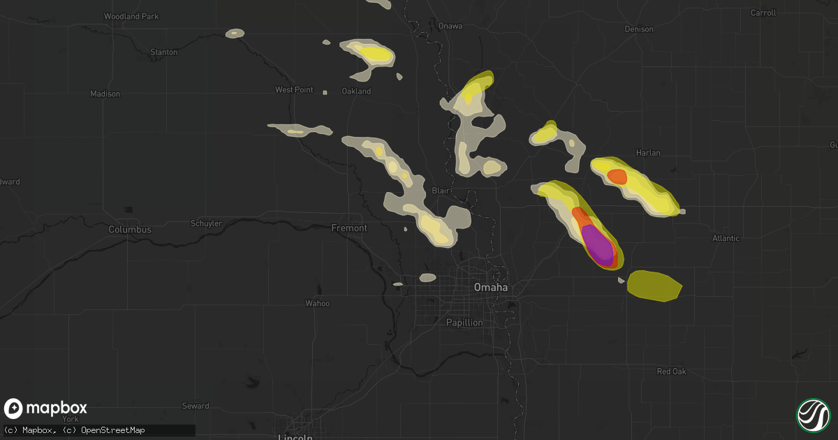 Hail map in Kennard, NE on May 31, 2026