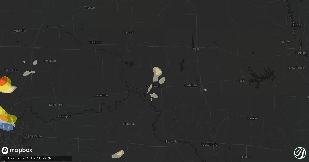 Hail map in Keytesville, MO on May 31, 2026