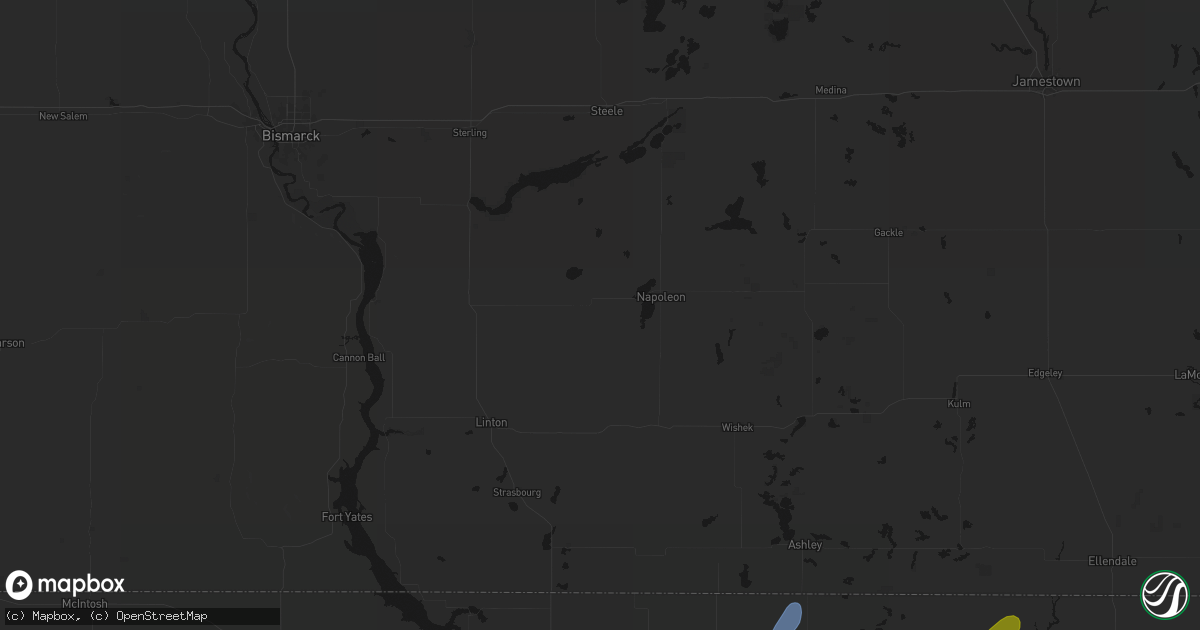 Hail map in Kintyre, ND on May 31, 2026
