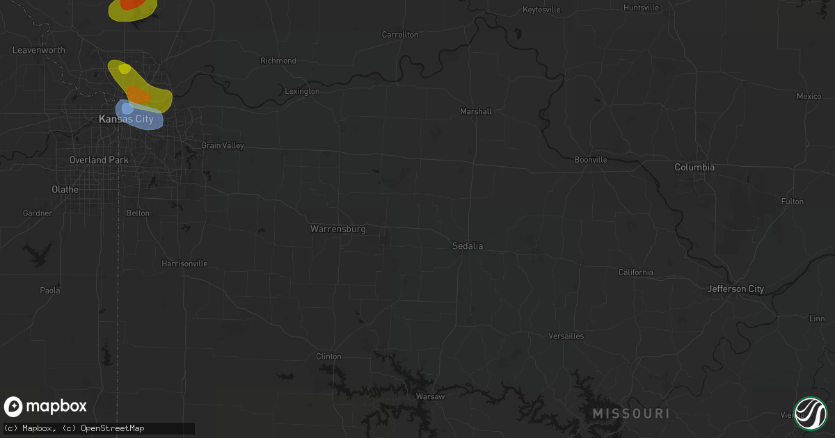 Hail map in La Monte, MO on May 31, 2026