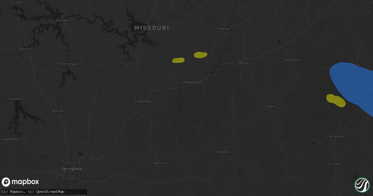 Hail map in Laquey, MO on May 31, 2026